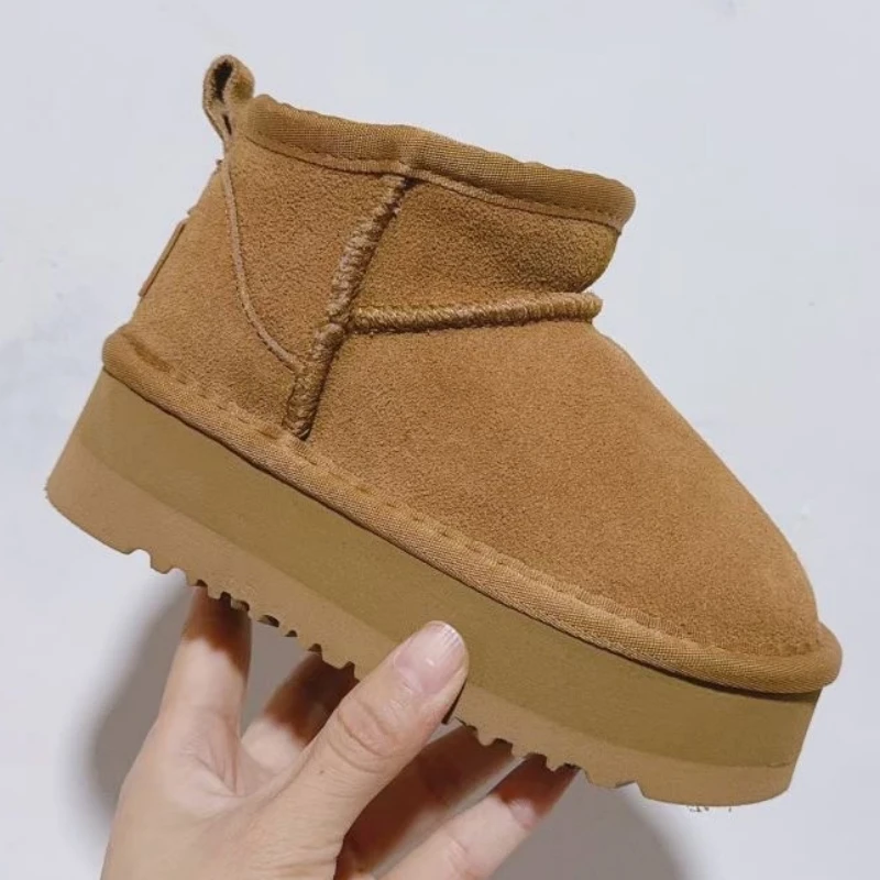 Children Winter Warm Snow Boots 2025 New Classic Girls Boy Baby Ultra Mini Cotton Slippers Shoe Kids Toddler Platform Ankle Boot