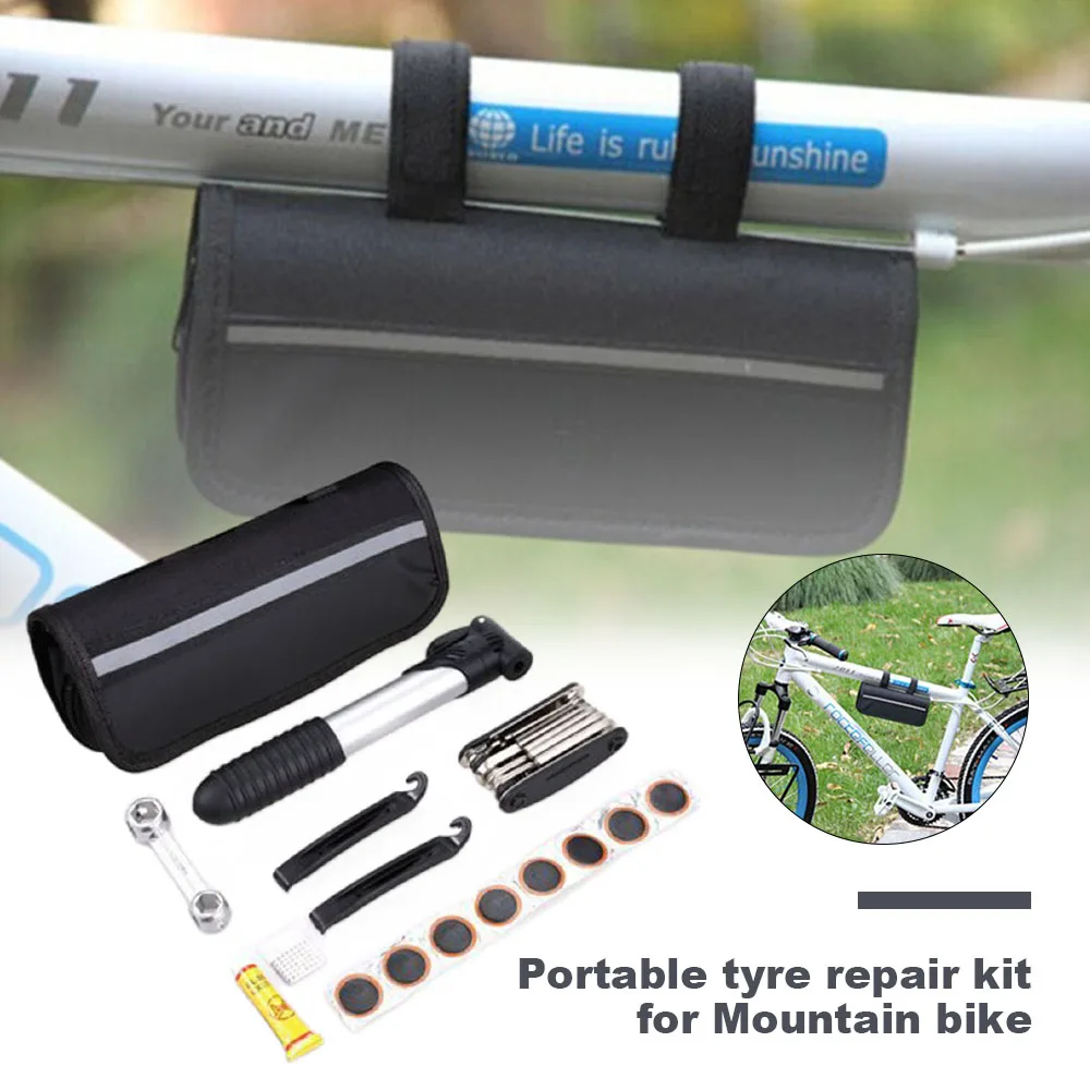 Bike Bicycle Cycling Kit Di Riparazione Dei Pneumatici Set Di Strumenti Camera D'Aria Patch Di Riempimento Dei Pneumatici Colla Free Cold Patch Sigill