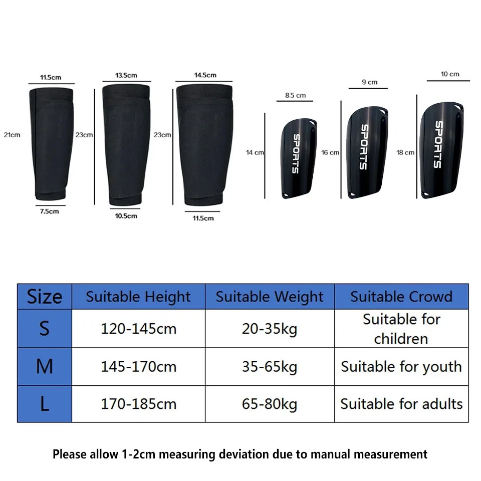1Pair Soccer Football Shin Guard Teens Socks Pads Support Professional Shields Legging Shinguards Sleeves For Adult Teens Child