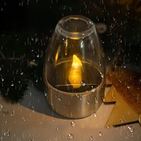 LED Solar Candles Light Flameless Rechargeable Night Light For Wedding Party Garden Decor Outdoor Waterproof Solar Candles Lamp 4