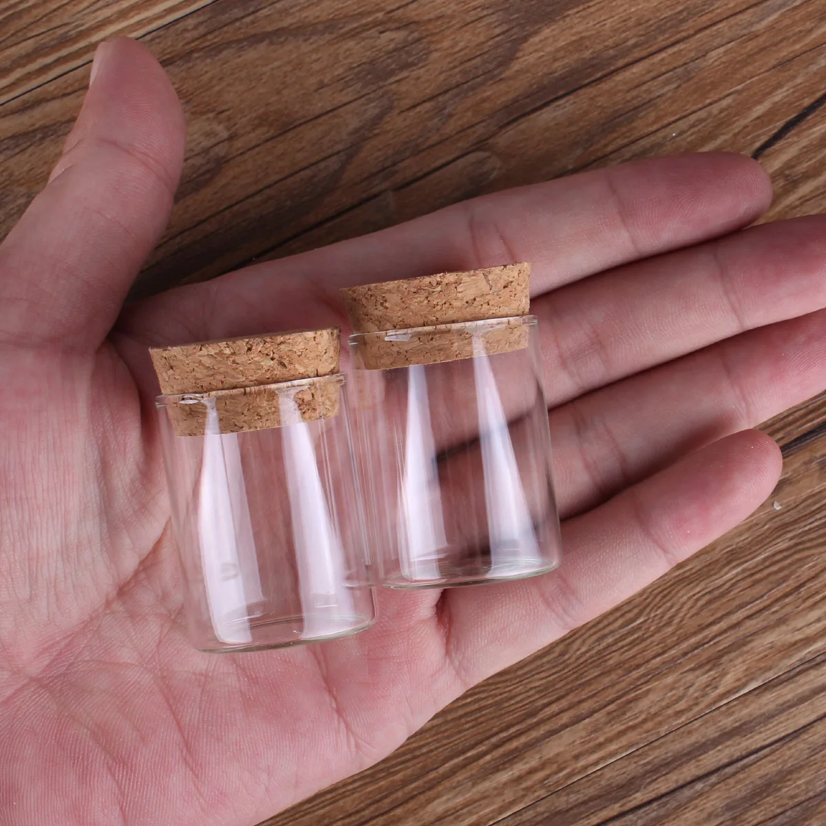 24pcs 15ml size 30*40mm Test Tube with Cork Stopper Spice Bottles Container Jars Vials DIY Craft