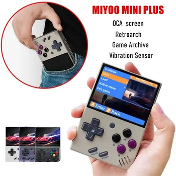 MIYOO MINI PLUS 휴대용 레트로 핸드헬드 비디오 게임 콘솔, 리눅스 시스템, 클래식 게임 에뮬레이터, 3.5 인치 IPS HD 스크린 게임 V2