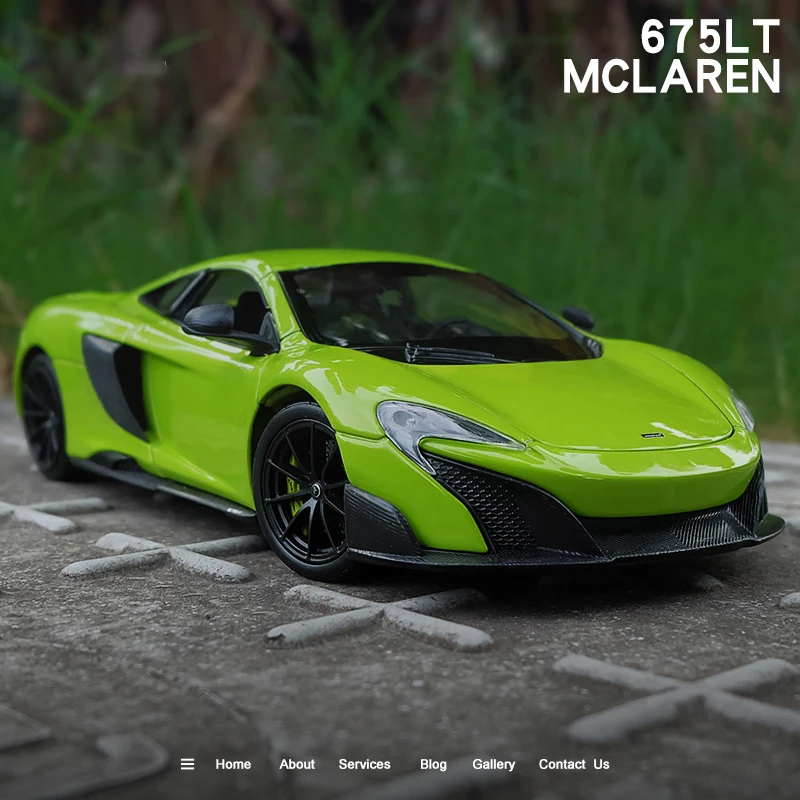 

WELLY 1:24 McLaren 675LT автомобиль из сплава, Литые и игрушечные автомобили, модель автомобиля, миниатюрная модель автомобиля в масштабе, игрушка для детей