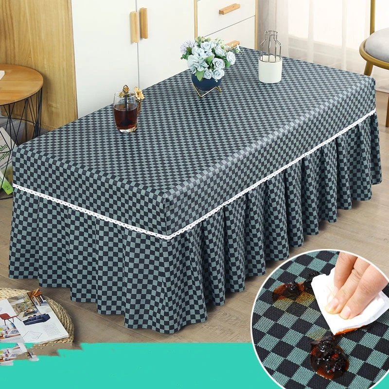 

New table cloth full package rectangular anti-ironing no-wash PU tablecloth