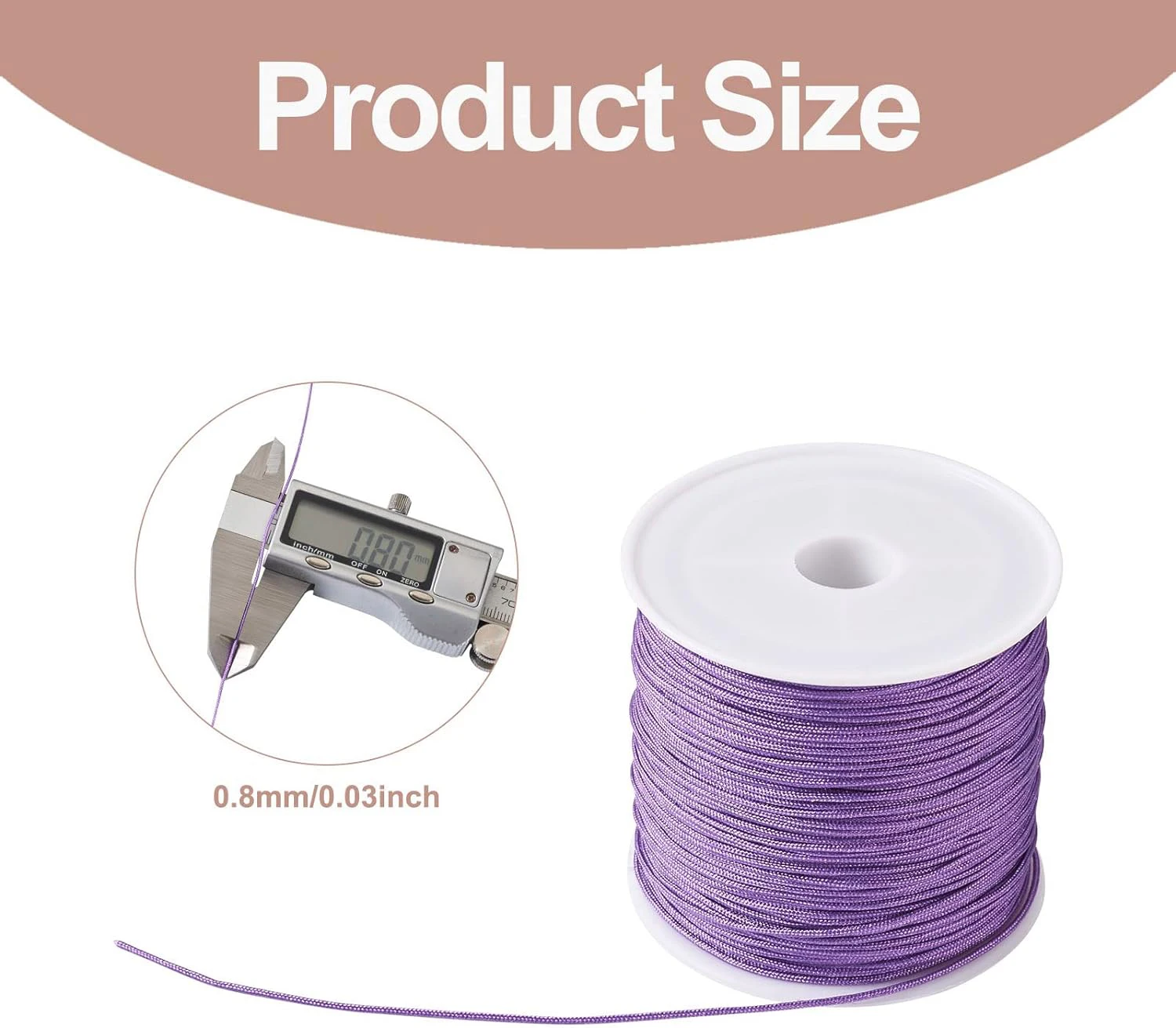 Versatile 0.8mm Nylon Beading Cord for Jewelry and Handicrafts