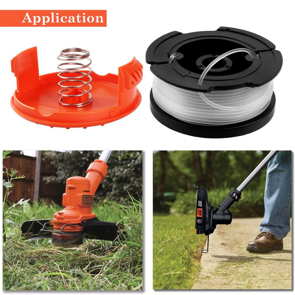 Trimmer Spool &Cap Cover & Spring For Black Decker For Cordless Grass Trimmer Blade Cutter Lawn Mower Accessories Parts