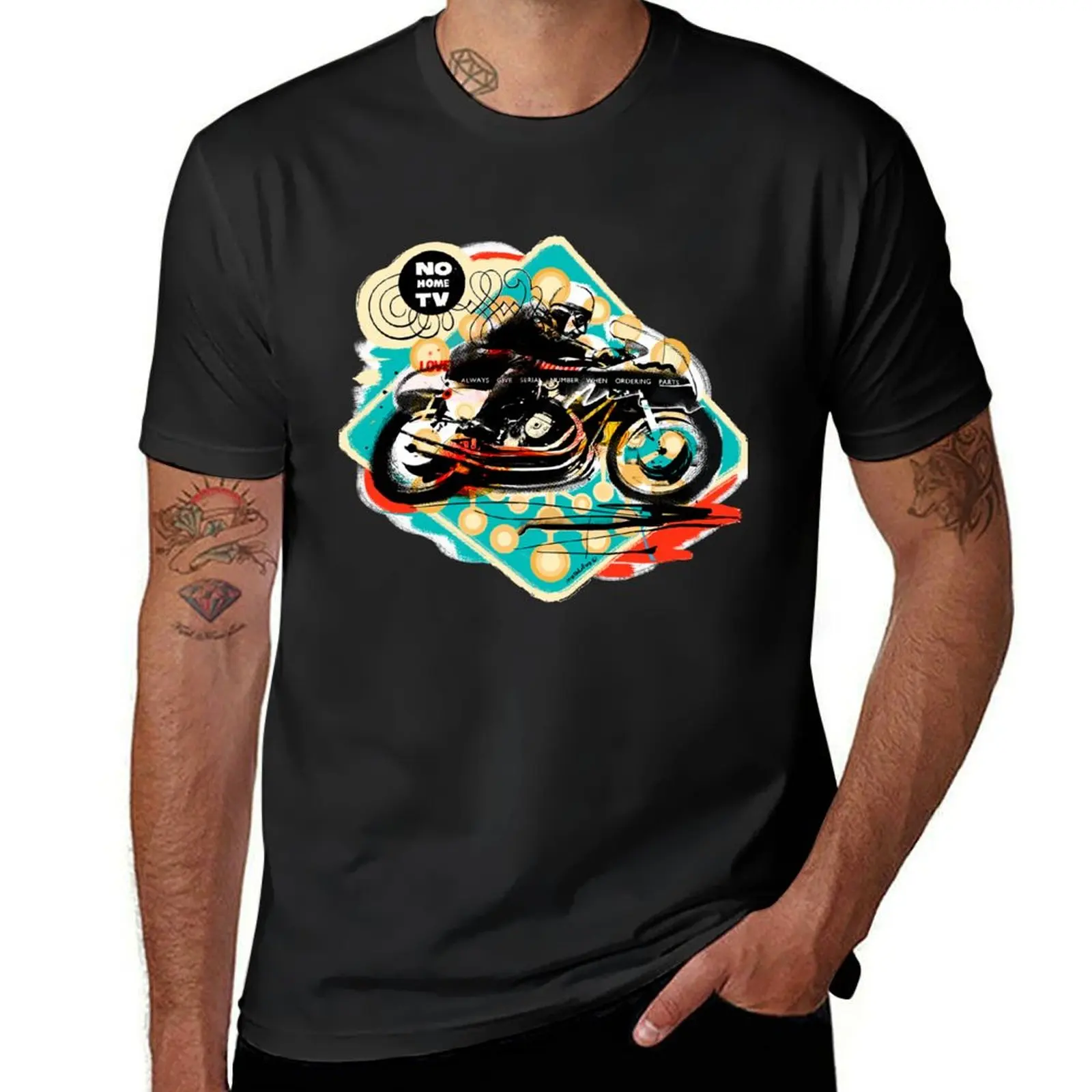 

motard!!! 7 T-Shirt Short sleeve tee Blouse oversized mens white t shirts