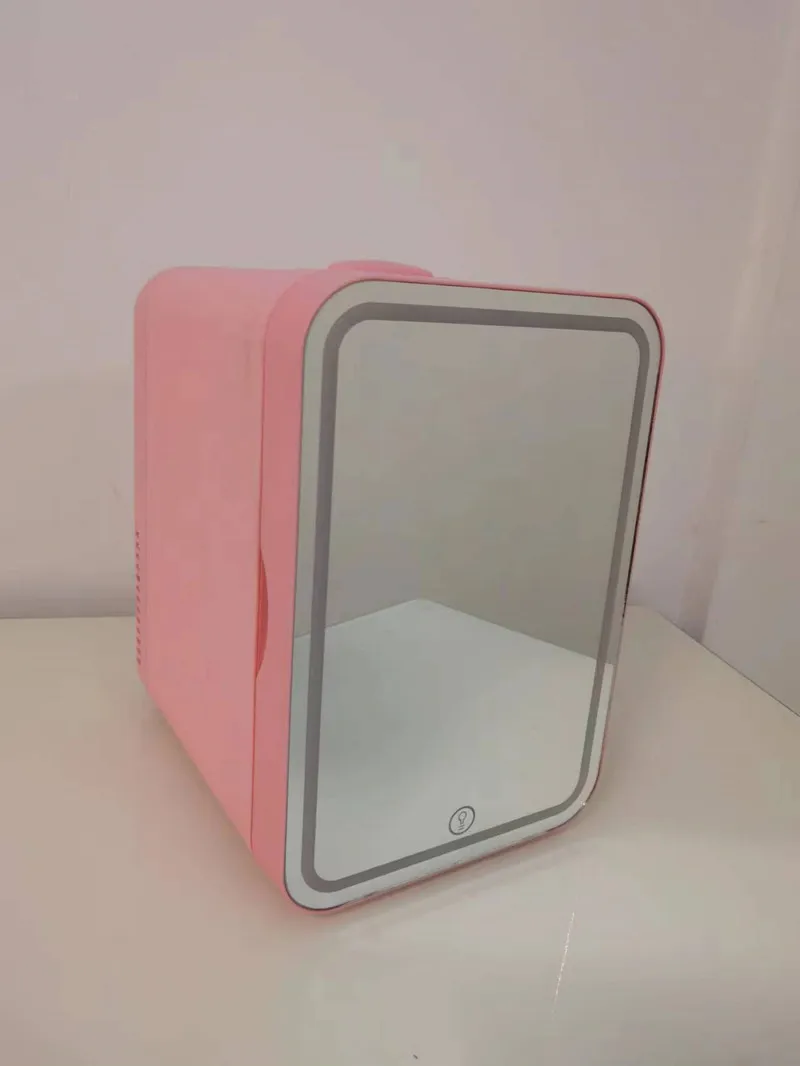 Smart table with led mirror fridge refrigerator 8l 10l small fridge mini smart touch table with refrigerators and freezers home