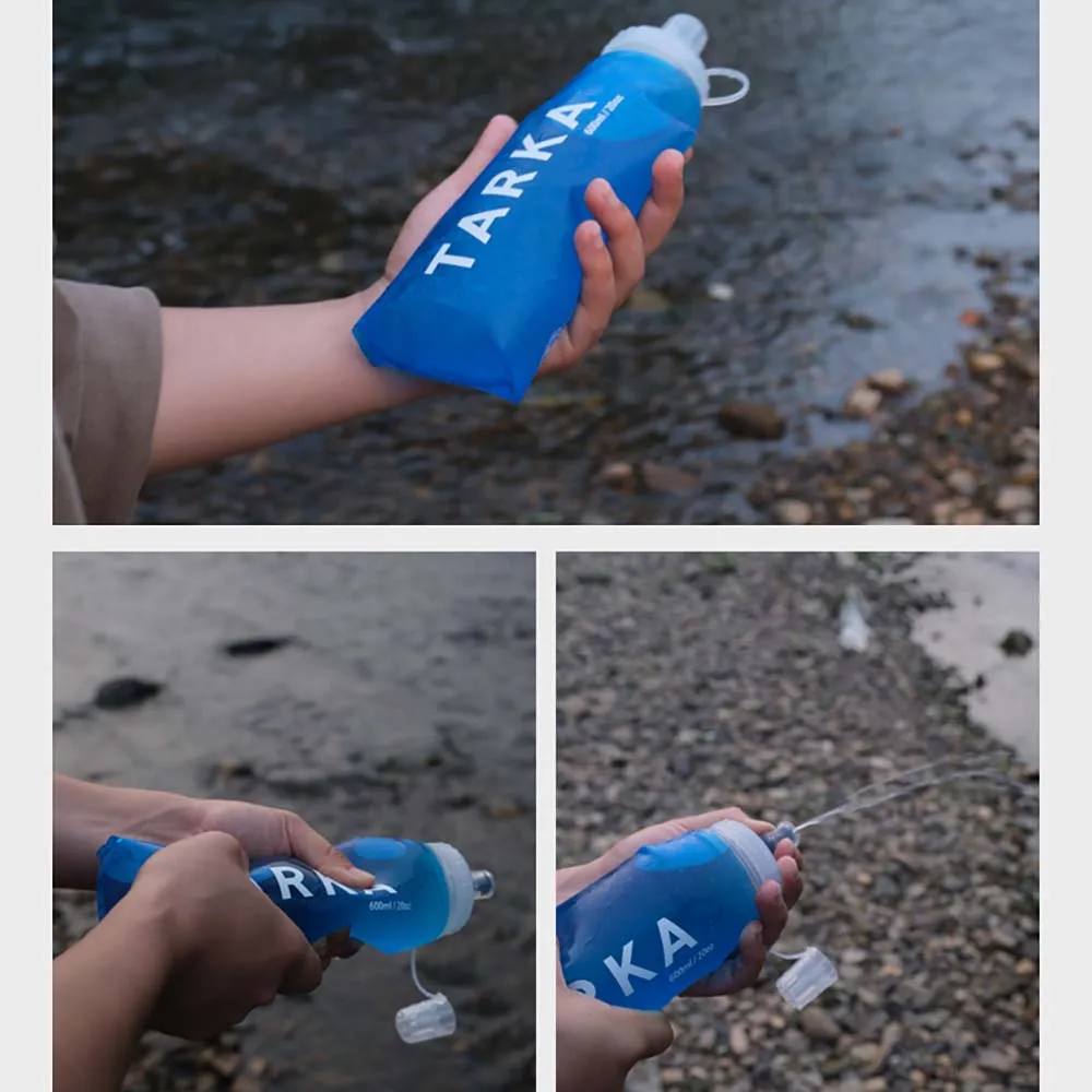 Sports water bottle TARKA camping water bottle collapsible silico gel water kettle running camping supplies hiking travel convenient