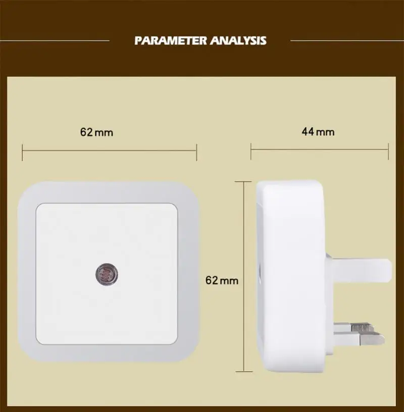 Smart Motion Sensor Wall Lights For Bedroom Hallway Corridors Stairs Bedside Lamp LED Night Light Lamp EU UK US Plug Mini