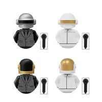 4Pcs/Set Daft Punk Mini Dolls Building Blocks Action Figures Assemble Bricks Toys Kids Collectible Toy Birthday Gifts 1