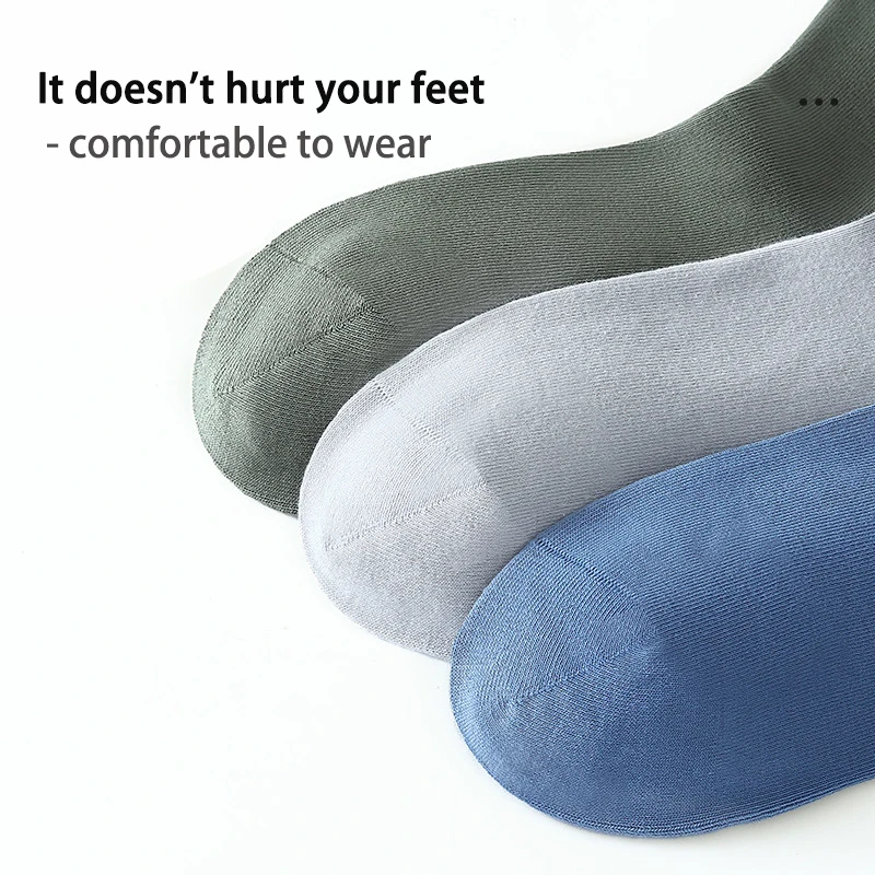 Hohe Qualität männer Socken Gekämmte Baumwolle Herbst Winter Schwarz Business Neue Lange Socken Atmungsaktive Männliche Socken Plus größe EU38-45 – Detail 9