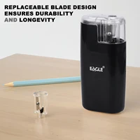 EAGLE Electric Pencil Sharpener for Artists Kids Adults Colored Pencils Battery-Operated, Portable, Manual/Electric Compatible 4