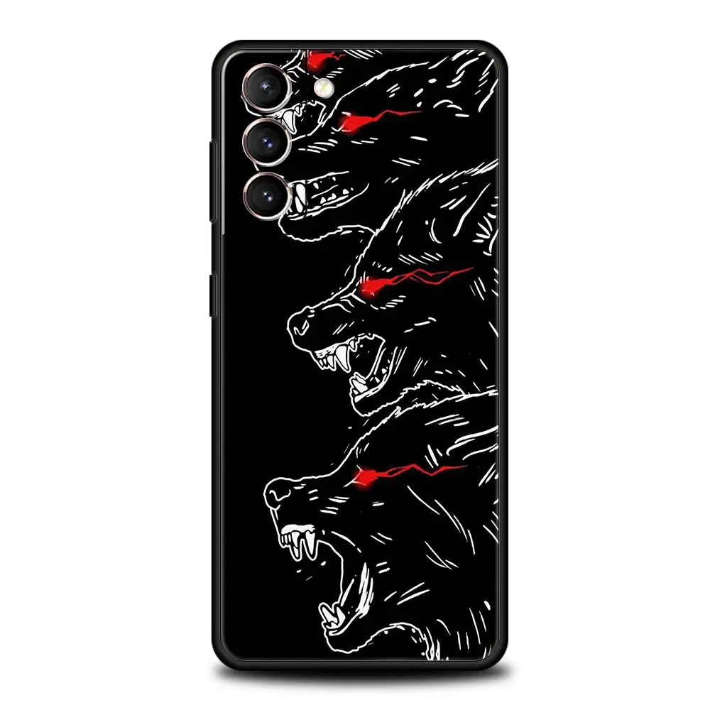 Wild Wolf Soft Silicone Black Phone Case Cover