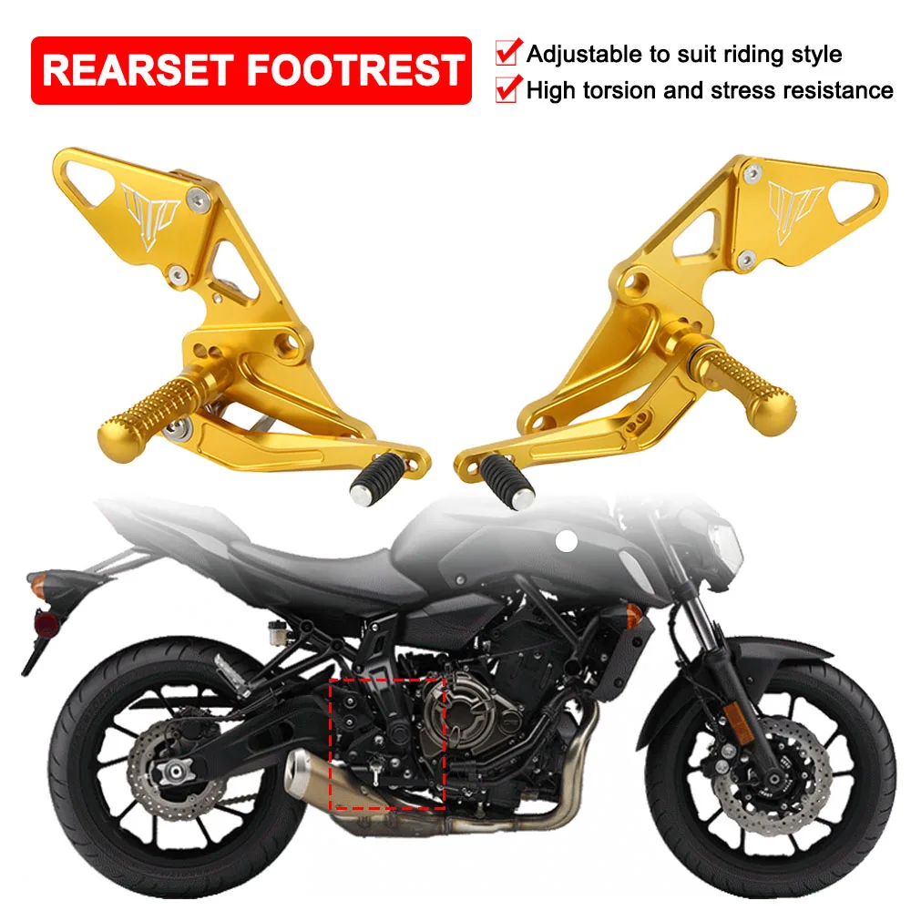 

Adjustable Rear Sets Footrest For Yamaha MT07 FZ07 MT-07 FZ-07 2013-2016 2017 2018 2019 2020 Motorcycle Foot Rests Accessories