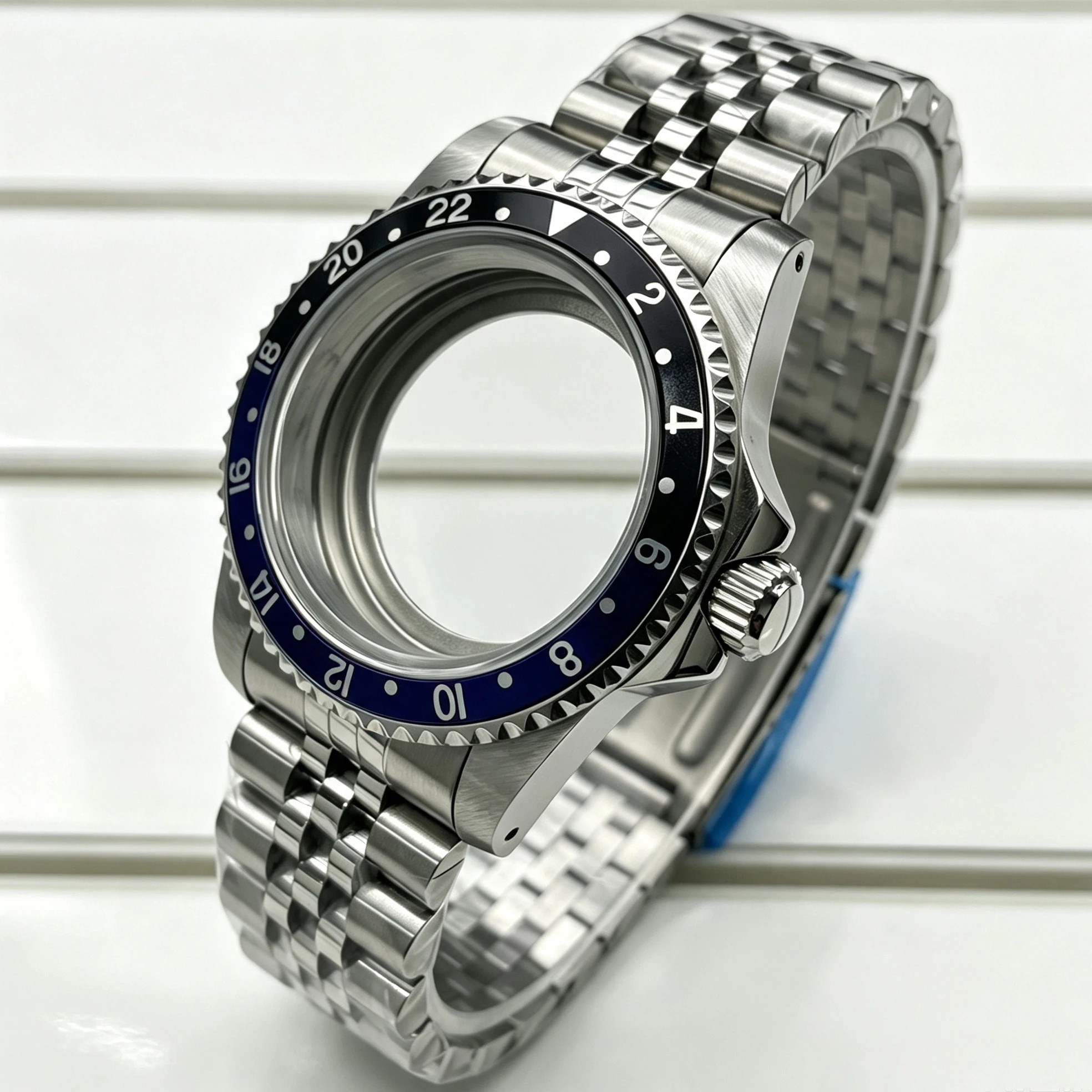 Premium 39.5mm Stainless Steel Watch Case with Sapphire Glass