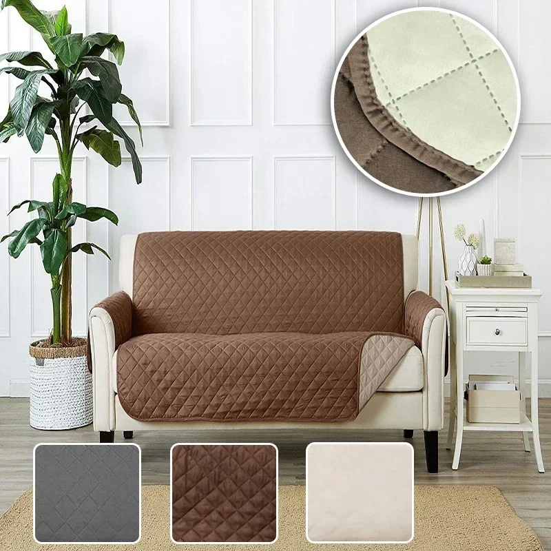 1 2 3 Seater Waterproof Sofa Cover Pet Dog Kids Sofa Mat Couch Slipcovers for Living Room Dustproof Furniture Protector Covers