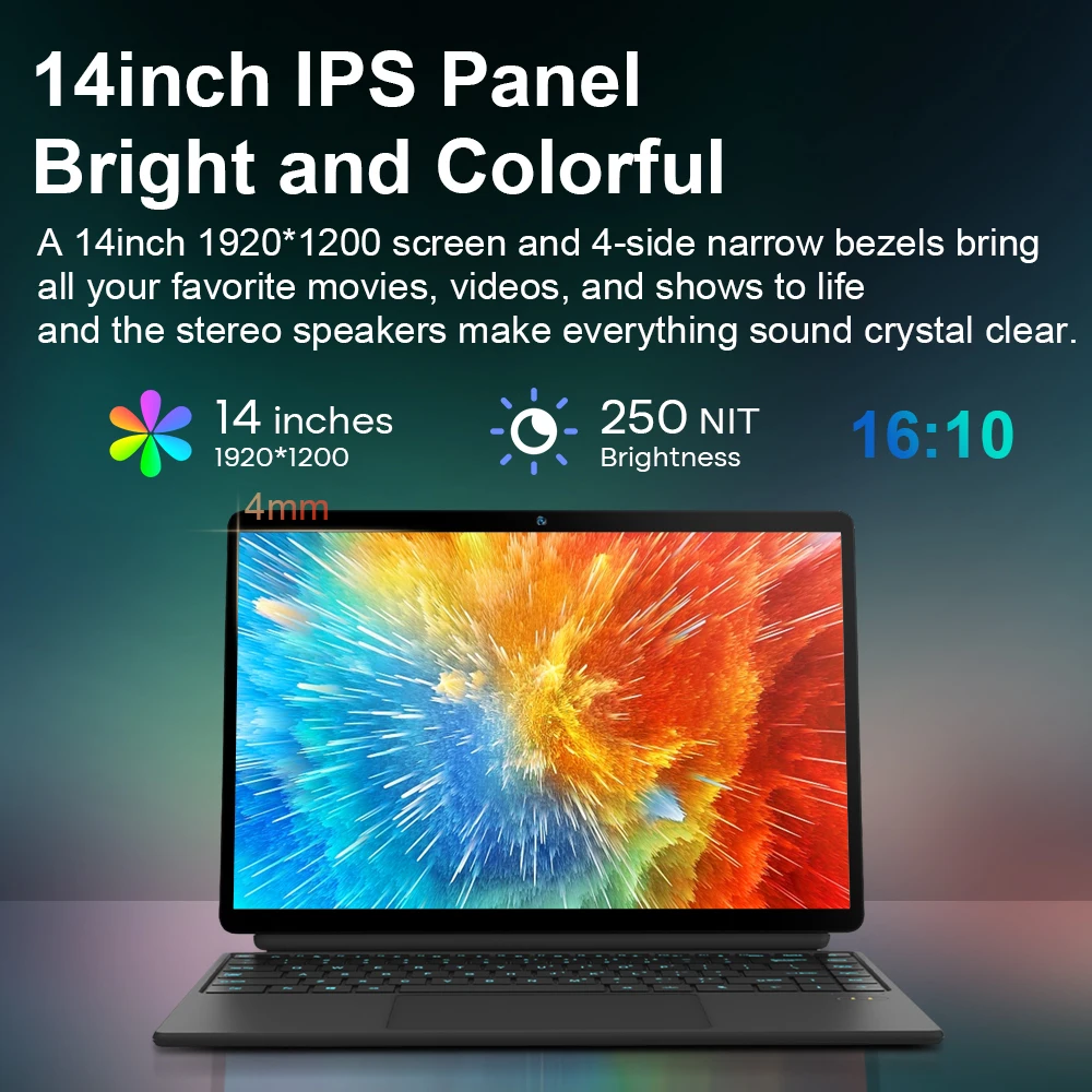 Ninkear T40 Laptop 2 Modes Computer 14 Inch 60Hz IPS Screen Tablet 1920*1200 FHD IPS 16GB LPDDR5 512TB SSD Windows 11 Laptop 4