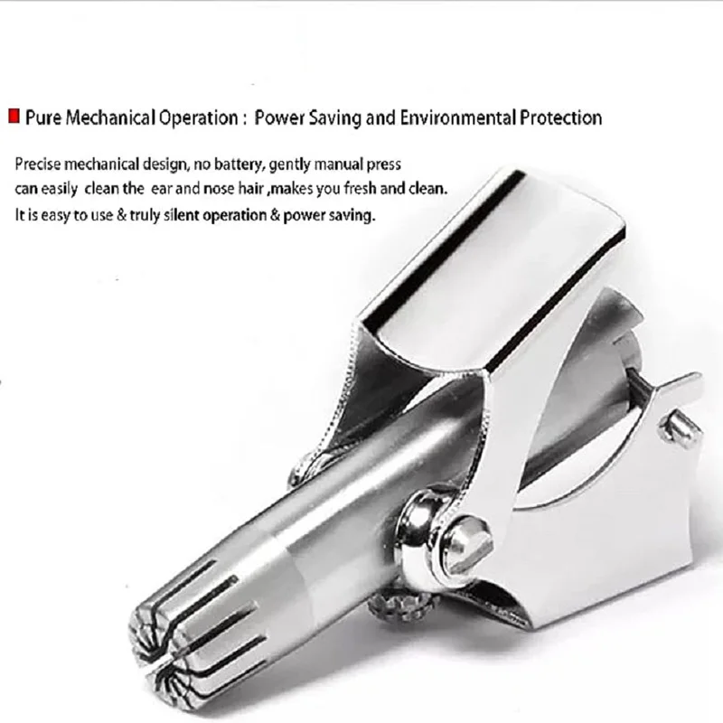 1 set Nose Hair Trimmer for Men Stainless Steel Manual Shaver Washable Portable