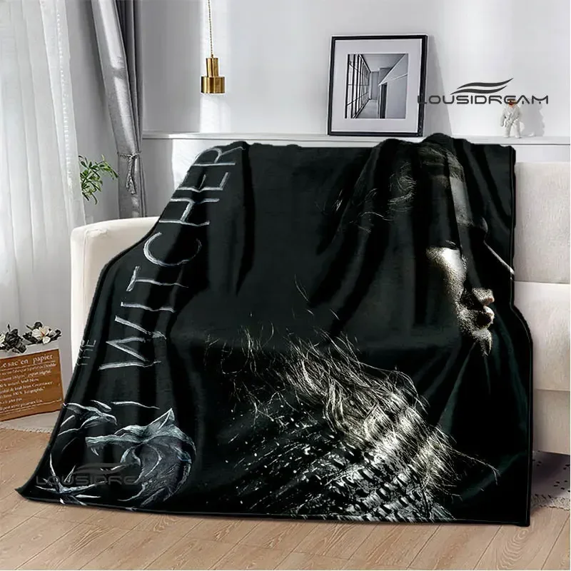 W-Witcher game Printing blanket Flange Warm blanket picnic blanket Home travel blanket bed linings Birthday Gift 4