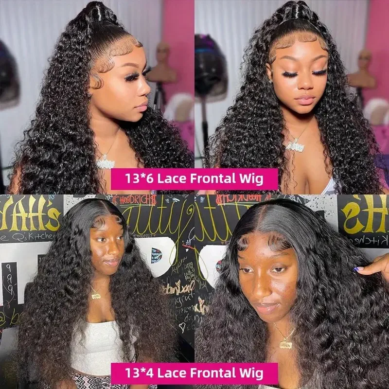 Gabrielle Deep Wave Frontal Wig Brazilian Curly 13x6 Lace Front Human Hair Wigs Women Pre Cut 5x5 Closure Wig 200% Density human hair wig human hair extensions lace front wig human hair wigs front lace wig