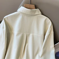 2026 Women's Plus Size Blouse Korean Style Spring Autumn Loose Elegant Casual Mid-length Tops Long Sleeved Waist Cinching Shirts - Image 6