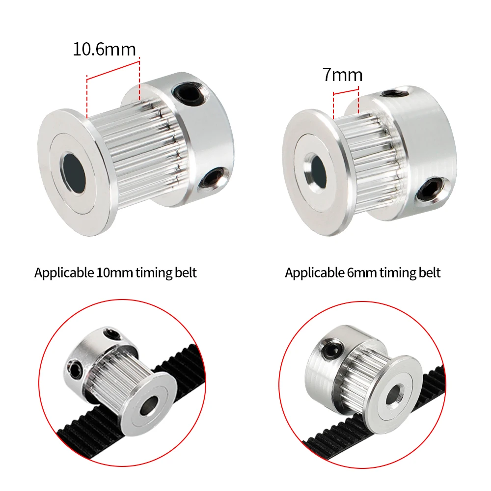 GT2 Ÿ̹ Ǯ  5 6.35 8mm 2GT Ǯ Ʈ  6mm 10mm   , 30 36 40 48 Teeth Reprap 3D  ǰ