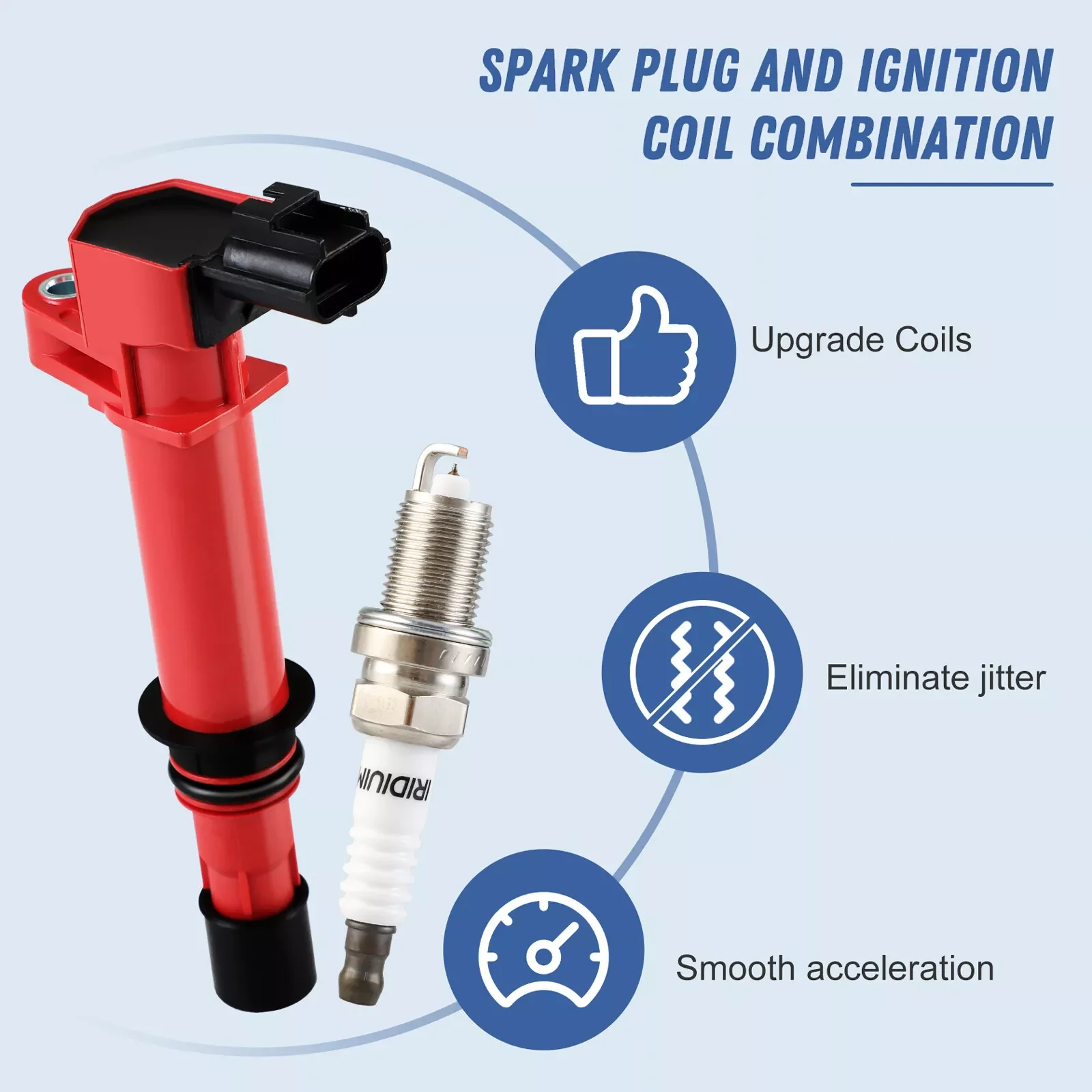 Carbole Set of 6 Ignition Coil Spark Plug For 02-09 Dodge Jeep Mitsubishi 3.7L V6 UF270