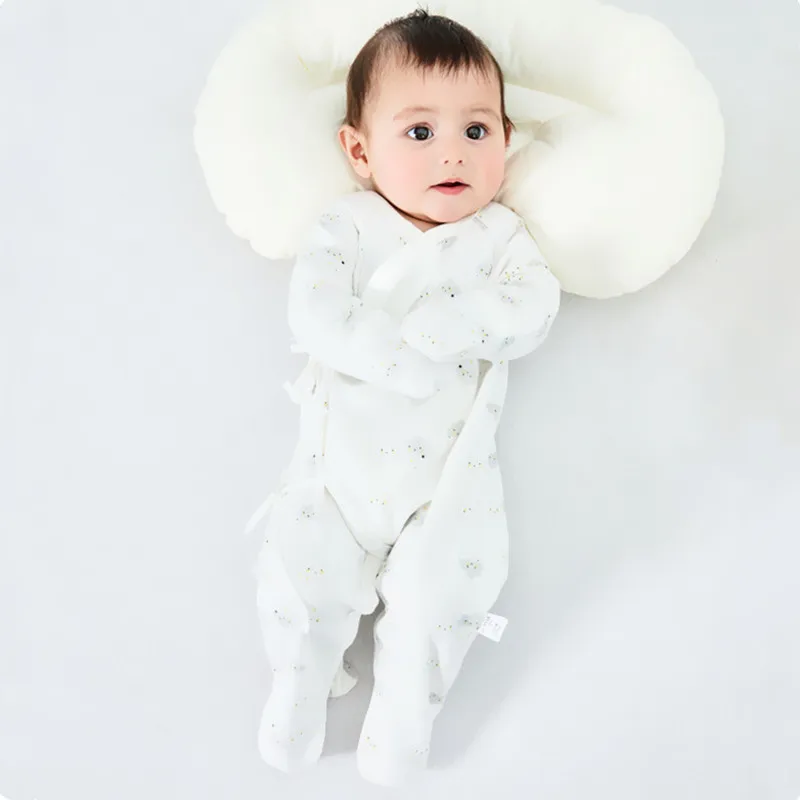 Newborn Jumpsuit Baby Boys Girls Cotton Rompers Infant With Anti-Scratch Glove Boneless Sewing Clothes 0-6 Month