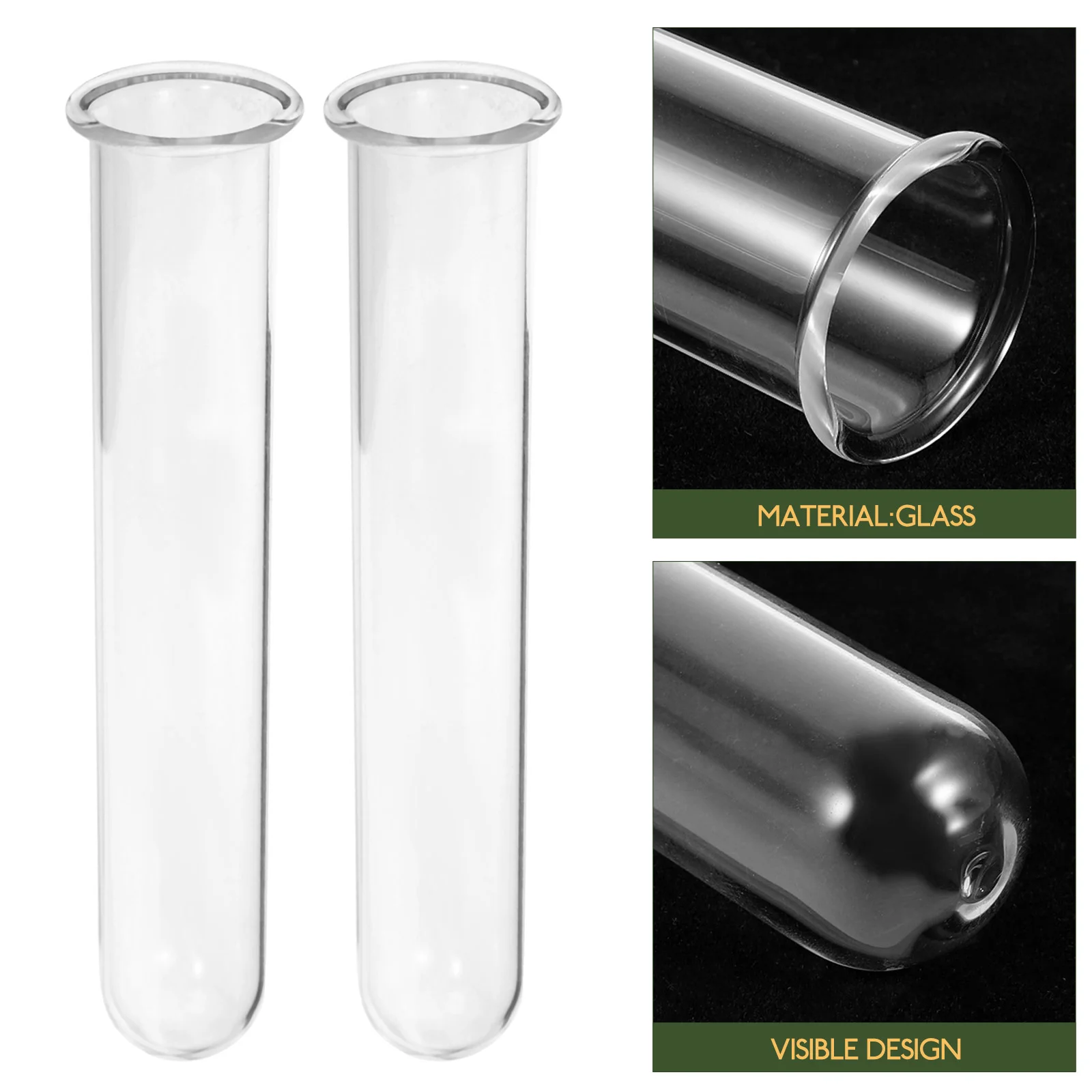 4 Pcs Hydroponic Test Tube Vase Terrarium Plant Propagation Tubes Flower Mini Vases Transparent Glass Flowers 4