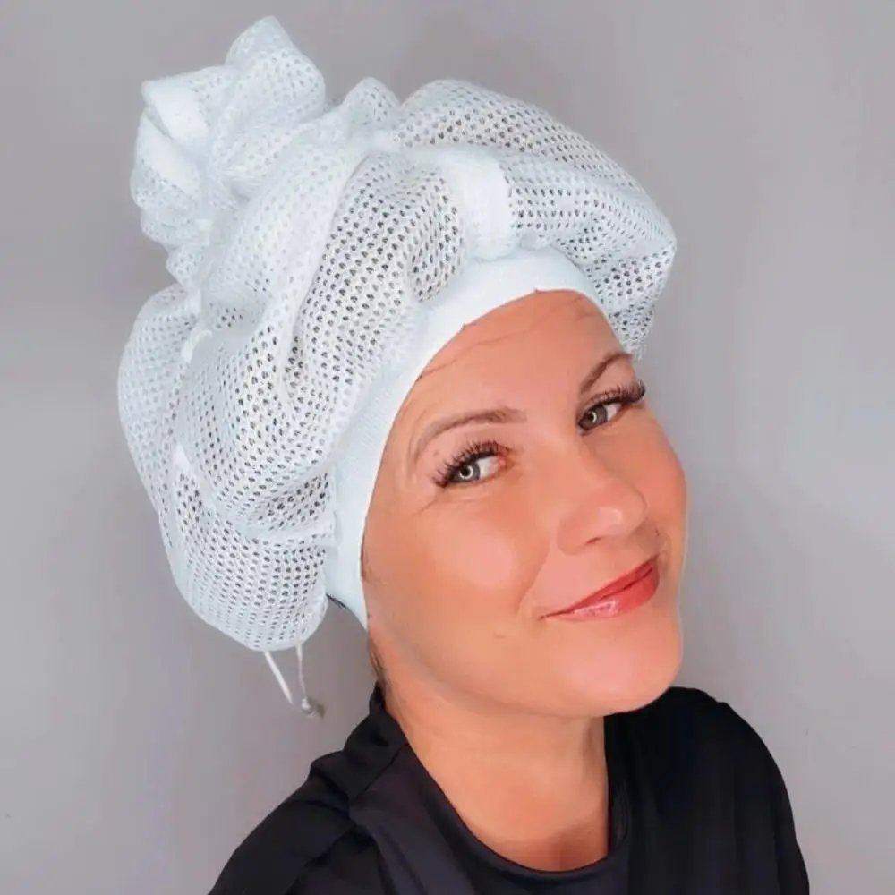 Adjustable Net Cap for Drying Curly Hair curly hair drying hat