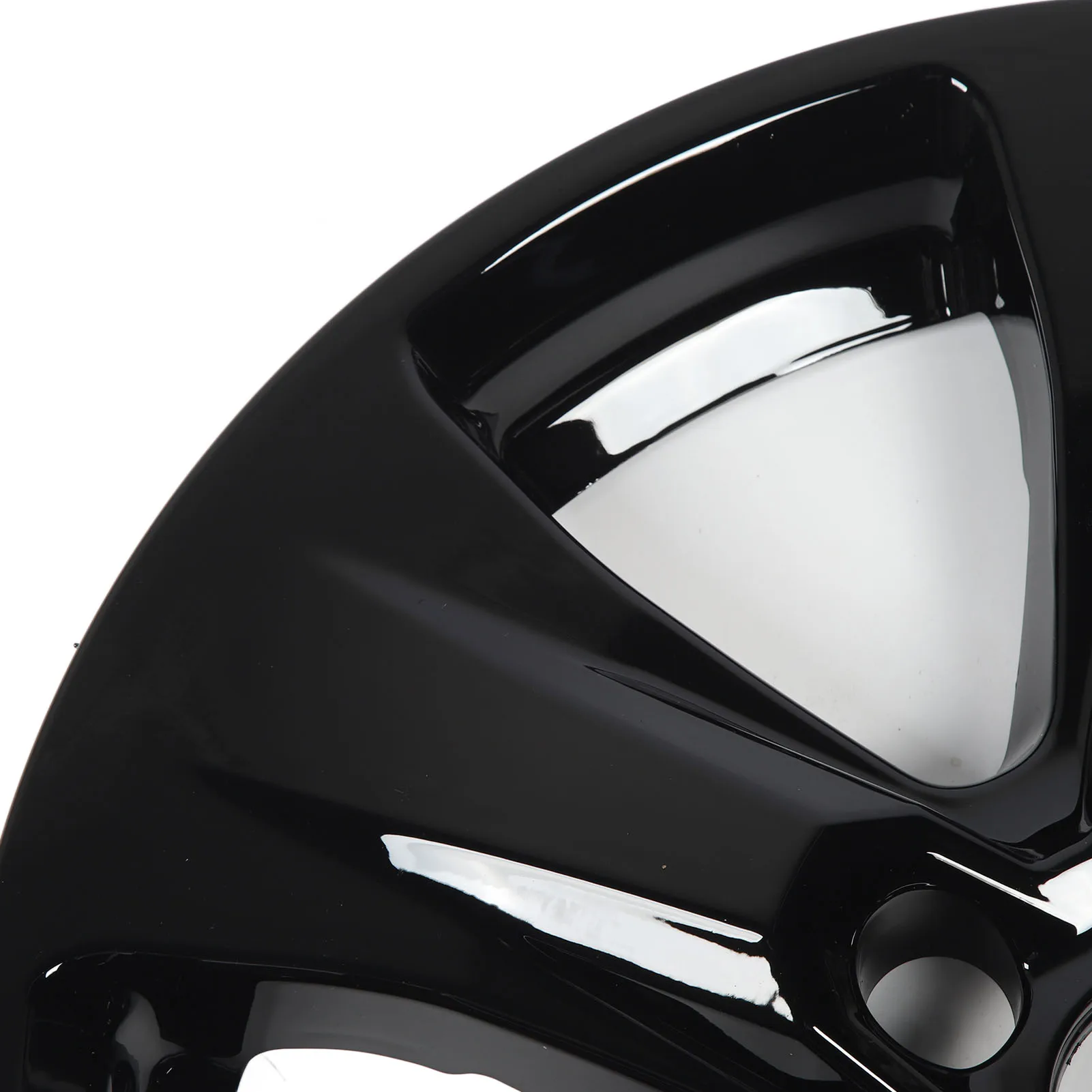 WOLFSTORM 4-Pack 17 Inch Wheel Rim Covers - Black Lacquer Snap-On Hubcaps For Cars, Trucks, SUVs (Universal Fit)