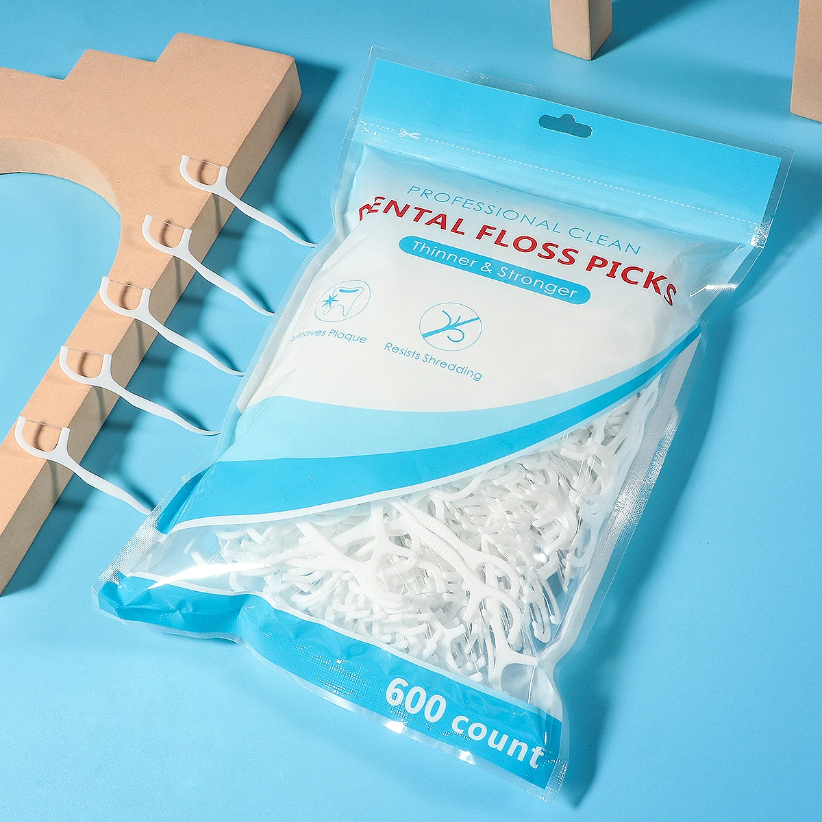 600 ultra-thin disposable dental floss sticks-a must-have portable dental floss stick for going out