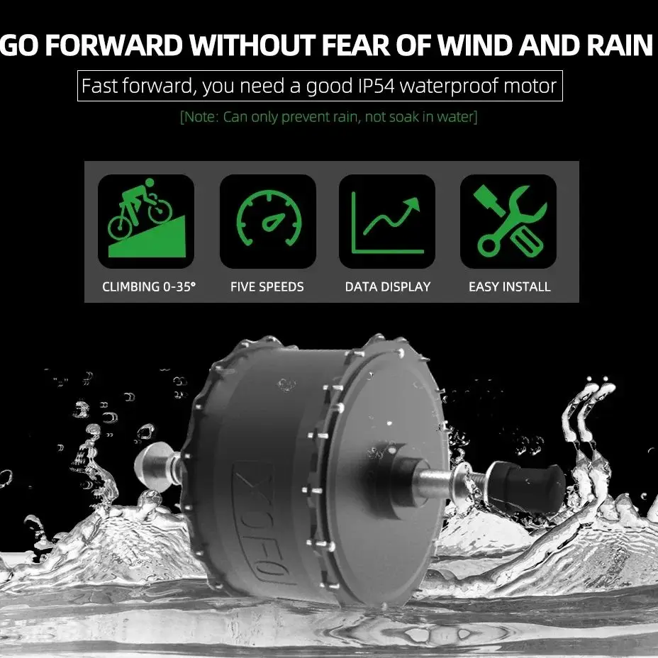 4.0 Fat Tire Wheel Hub Motor 48V 1000W Ebike Engine with 80mm Wide Rim Rear Drive Brushlees Gear Motor for 20" 26" Fat Snow Bike, ebike motor kit