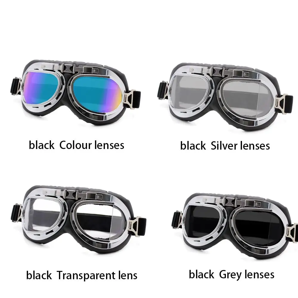 Lens Frame Sunglasses Snowboard Vintage Motorcycle Glasses Retro Goggles Cruiser Scooter Pilot