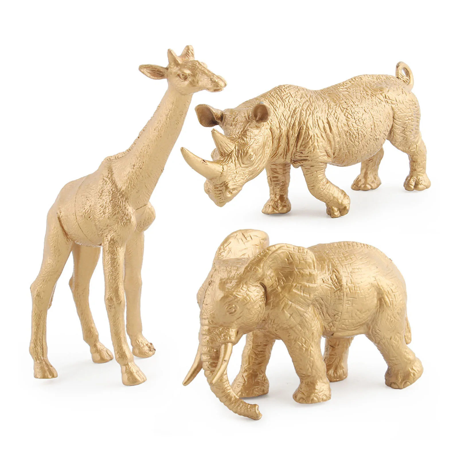Plastic Decoration Toy | Plastic Animal Model | Animal Figures Gold |  Action Figures - 7pcs - Aliexpress