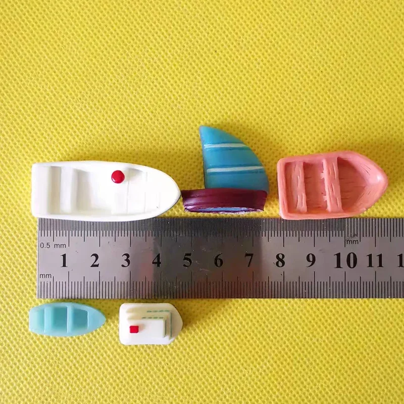Ornament Crafts Miniature Figurines 10 Pcs/sailing boat/doll house/miniatures/fairy garden gnome/moss terrarium decor/crafts/bonsai/ DIY