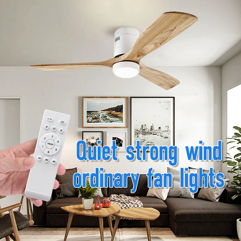 Modern 6 Speeds Timing Ceiling Fan with LED Light DC motor Large Air Volume Remote Control Kitchen Bedroom Dining Room Patio