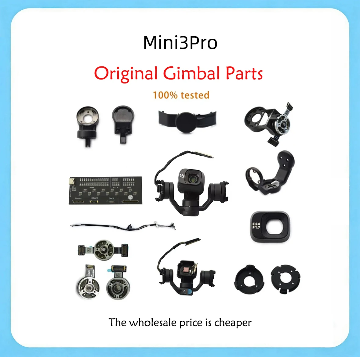 Pièces détachées drone DJI Mavic 2 Pro/Zoom - Moteur Gimbal, Bras, Câble