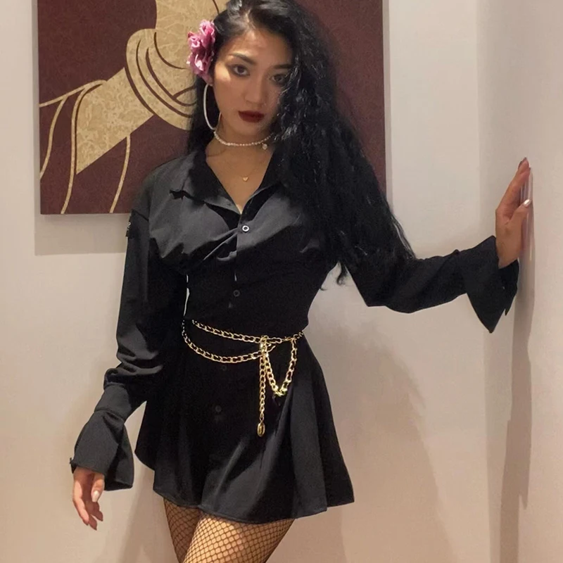

2023 Latin Dance Dress For Women Cardigan Shirts Pleated Slimming Dress With Waist Chain Chacha Rumba Tango Latin Dress DN14647