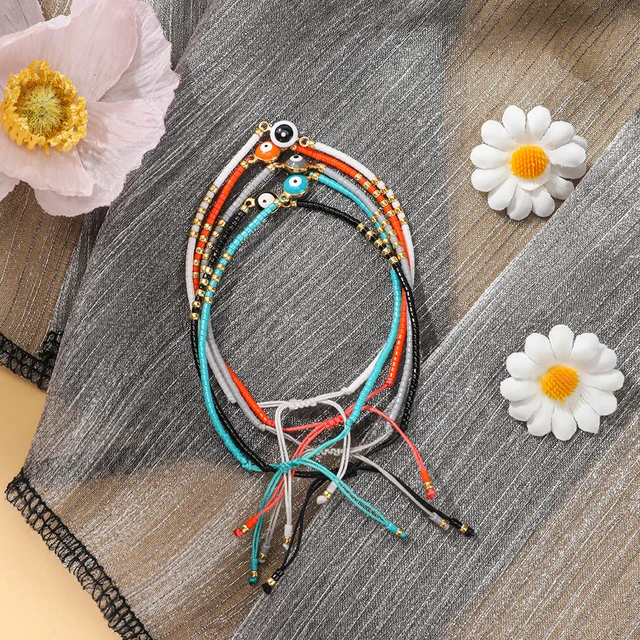 ZMZY Small Evil Eye Bracelet Turquoises Jewelry Turkish eye Bracelets for Women Miyuki Seed Beads Simple Pulseras Jewellery Gift 5