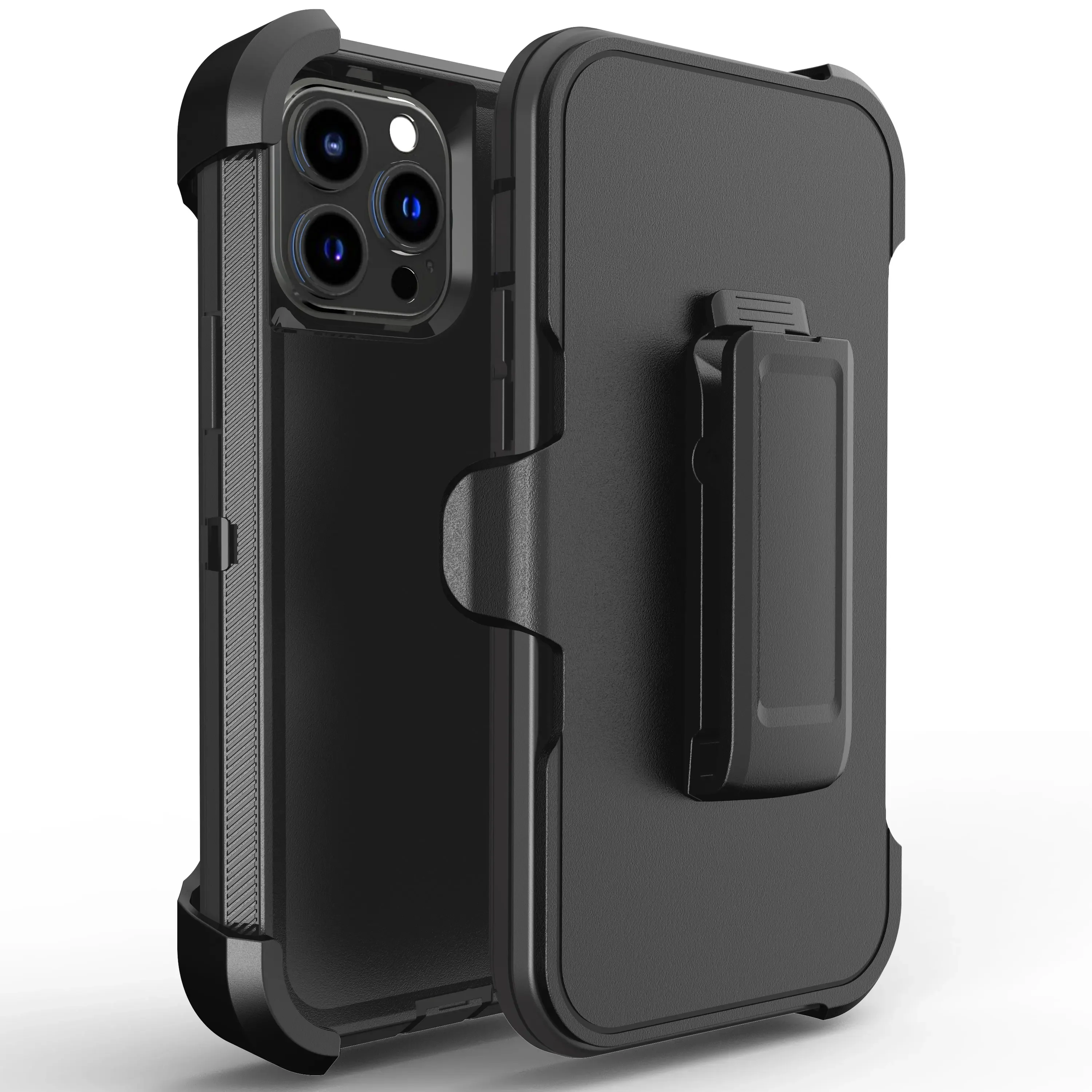 Luxury OTT Armor BOX Phone Case with Soft Bumpers and Belt Clamp Protective Hard Cover