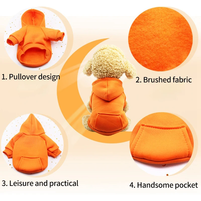 Pet Clothes Fleece Dog Warm Vest Winter Hoodie Sweater Coat Costumes for Small Medium Pet Puppy Shirt Jacket