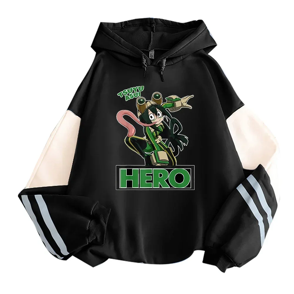 My Hero Academia Boku No Hero Academia Anime Hoodies Frauen Lustiges Mädchen Manga Tsuyu Asui Streetwear Harajuku Goth Lose Sweatshirt – Detail 8