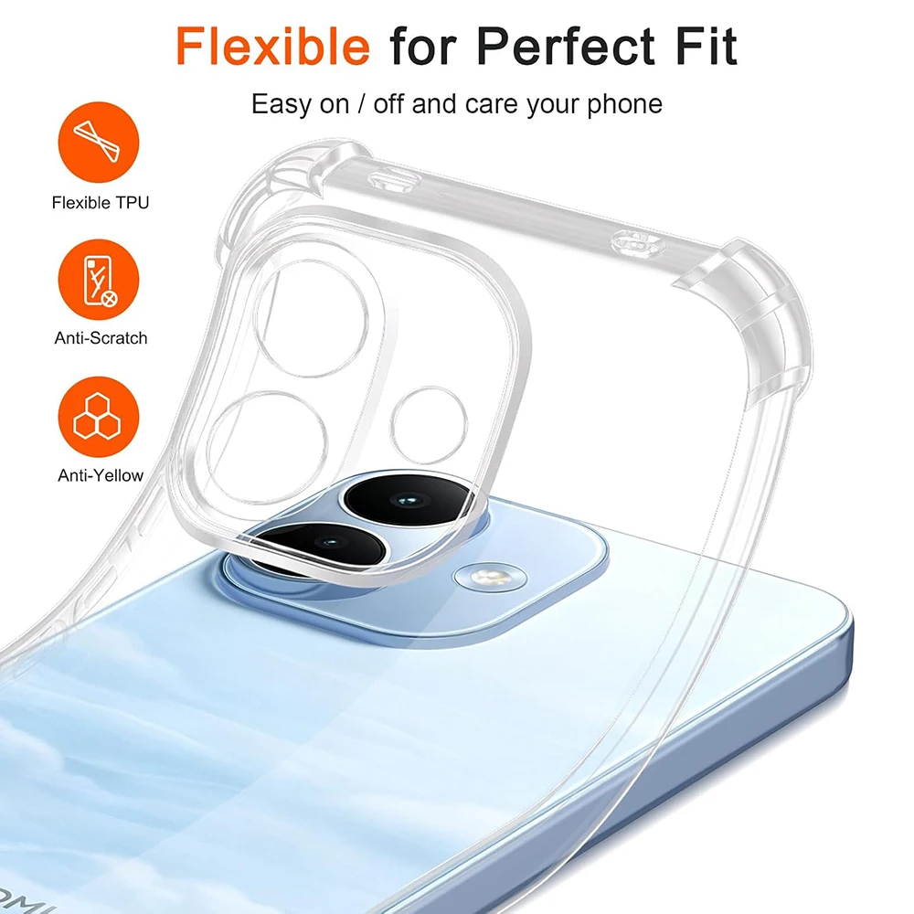 Shockproof Clear Soft Case - Ultra Thin TPU Cover