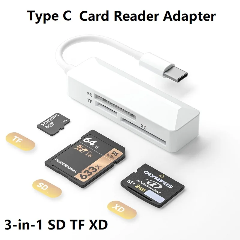 3in1TypeCXDCardReaderLightningtoMicroSDCardReaderfor