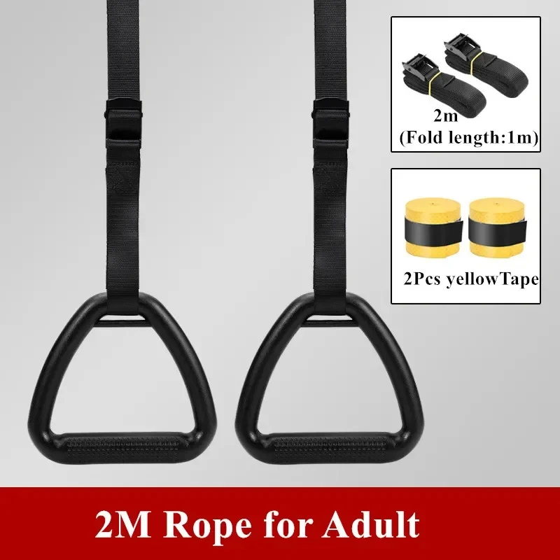 Gymnastic Rings Pull up Handle Rings with Adjustable Straps for Chlidren Adult Home Workouts Strength Training Fitness Equipment_voghion.com