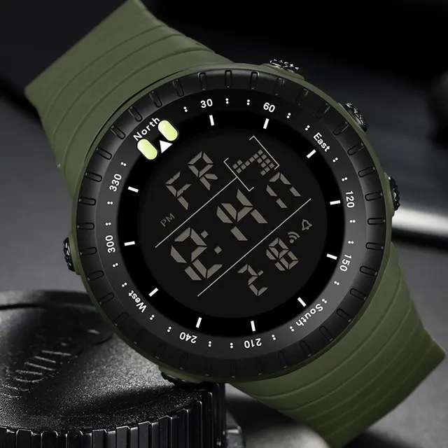 SANDA-reloj Digital deportivo para hombre, pulsera electrónica LED, resistente al agua, para exteriores 1