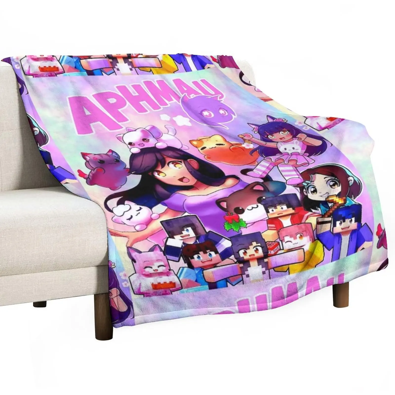 

Cute-Youtuber-Girl-Beautiiful-|{};Aphmau:{] Throw Blanket For Sofa Thin Nap Blanket Luxury St Blanket Bed covers