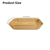 50/100pcs Disposable Air Fryer Paper Rectangle Kitchen Baking Airfryer Mat Oilproof Micro-wave Barbecue Baking Paper Accessories 6
